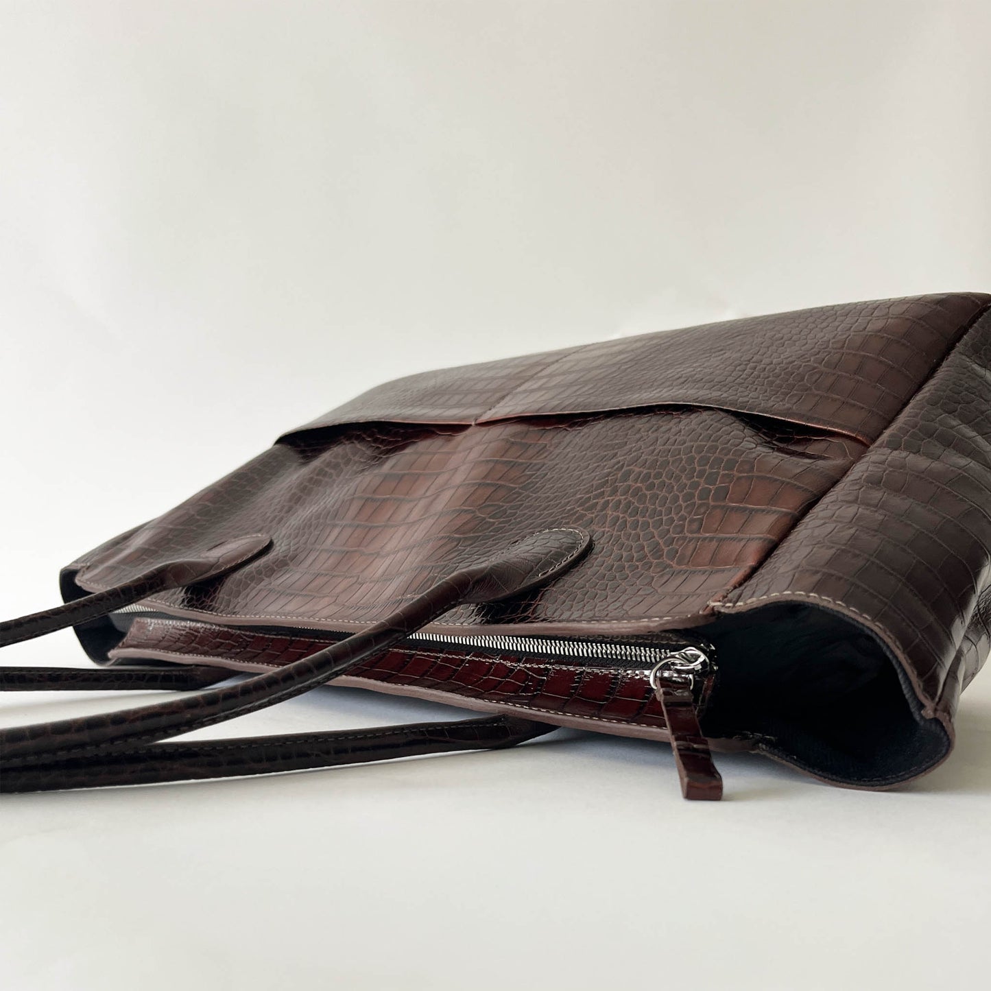 L'Editrice Bag in Brown Croco