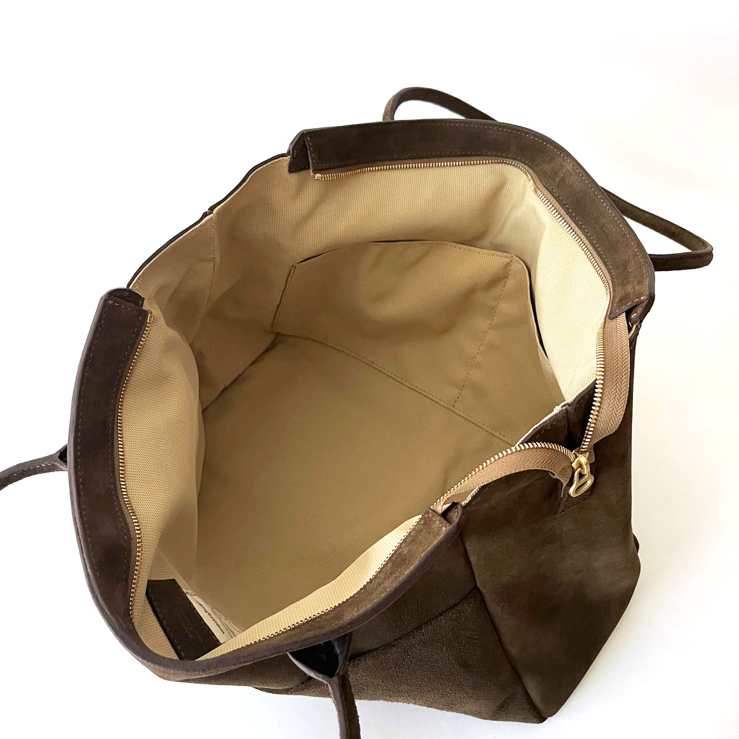 Sac L'Editrice en brun suède