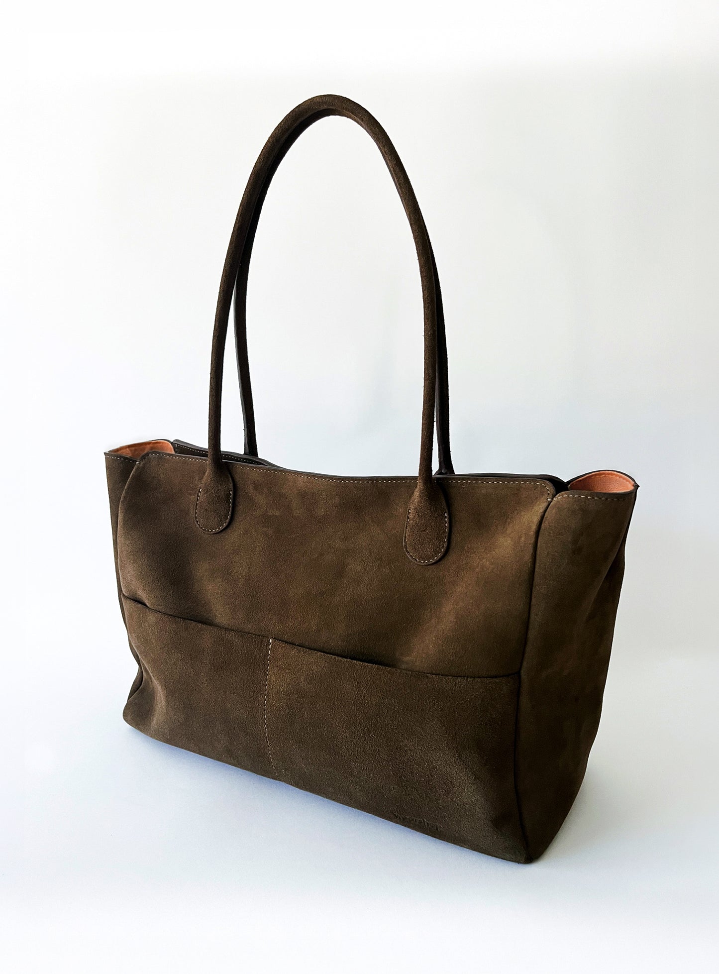 L'Editrice Bag in Dark Brown Suede