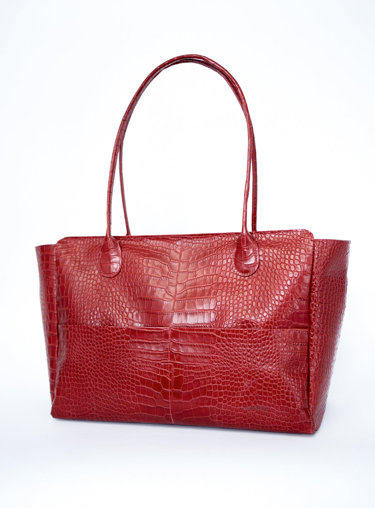Sac L'Editrice en croco rouge
