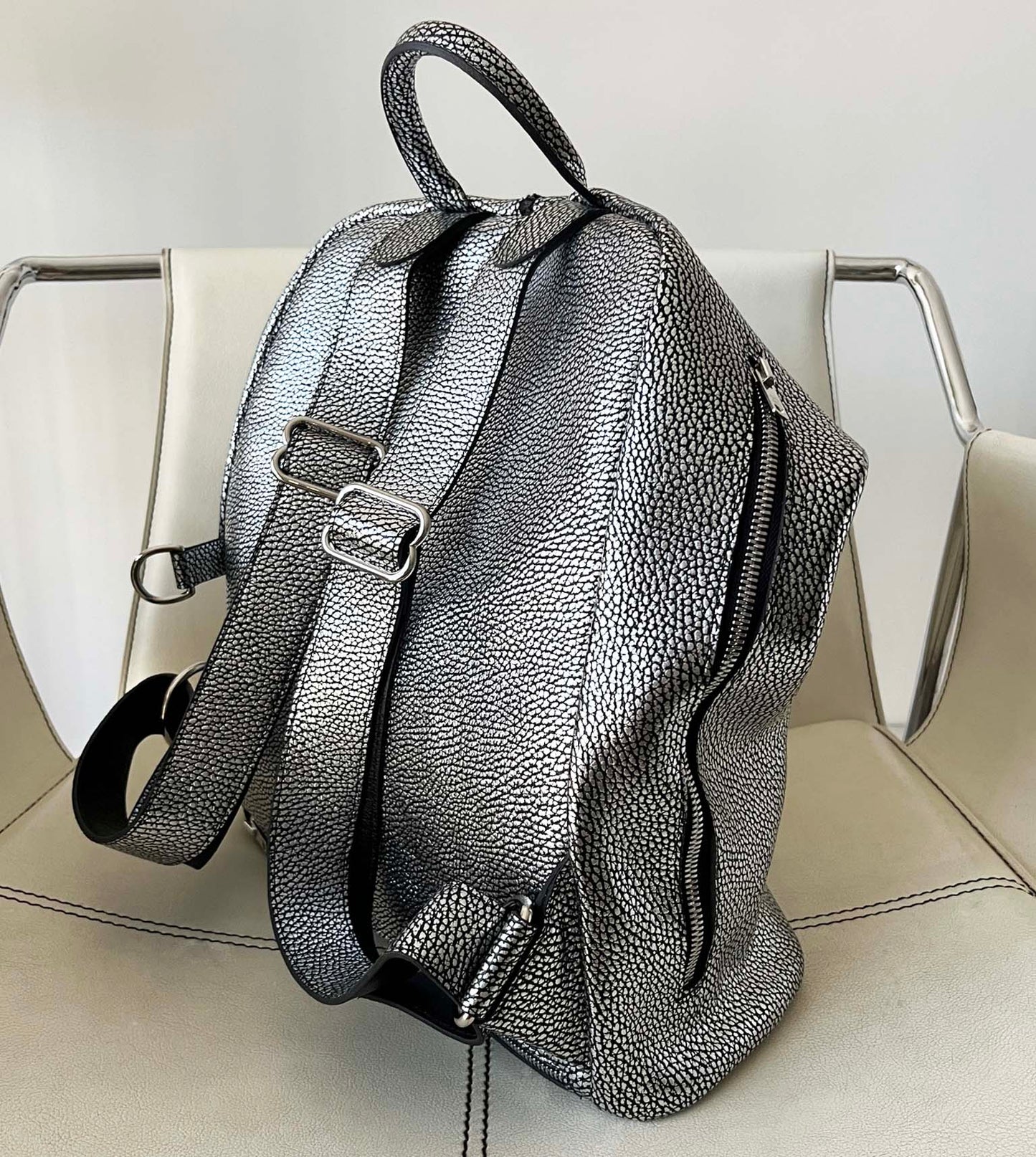 Le sac à dos Mercato en argent
