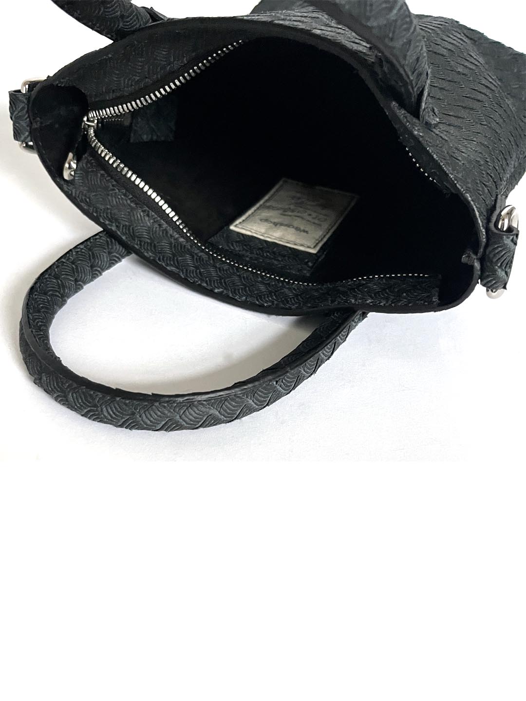 Sac à bandoulière Mini Duca en cuir embossé