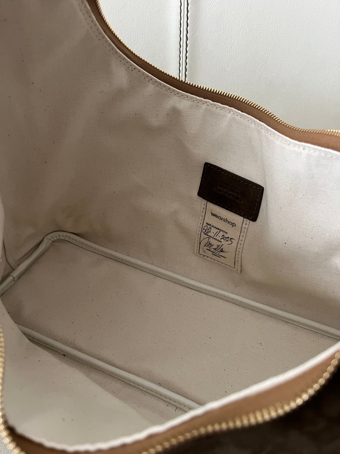 Sac hobo Riviera en suède marron