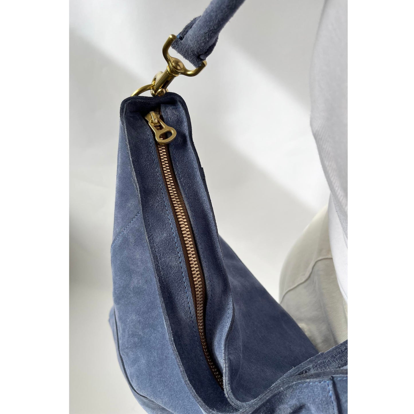 Meletti Suède bleu poudre