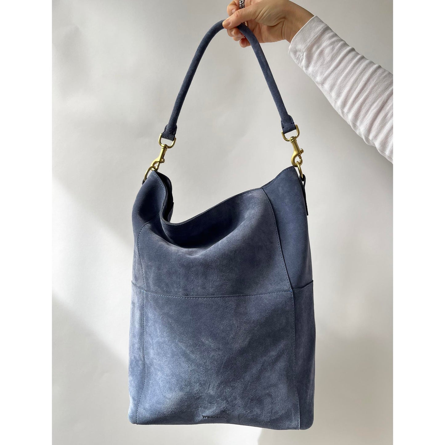 Meletti Suède bleu poudre