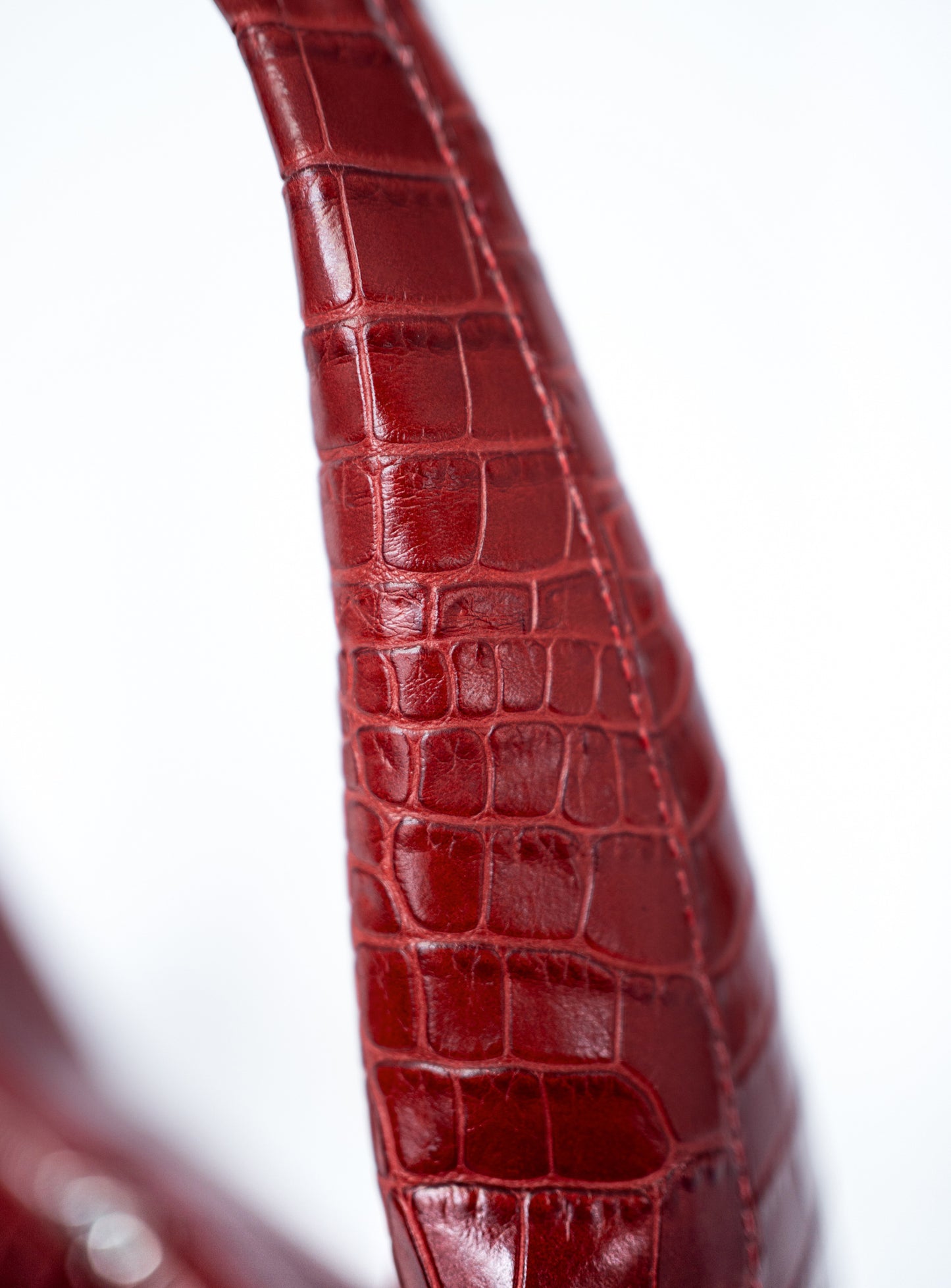 Sac hobo Riviera en croco rouge