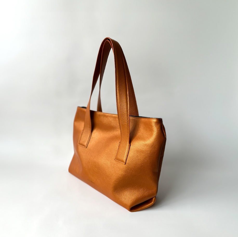 Sac Leila en orange bronzé