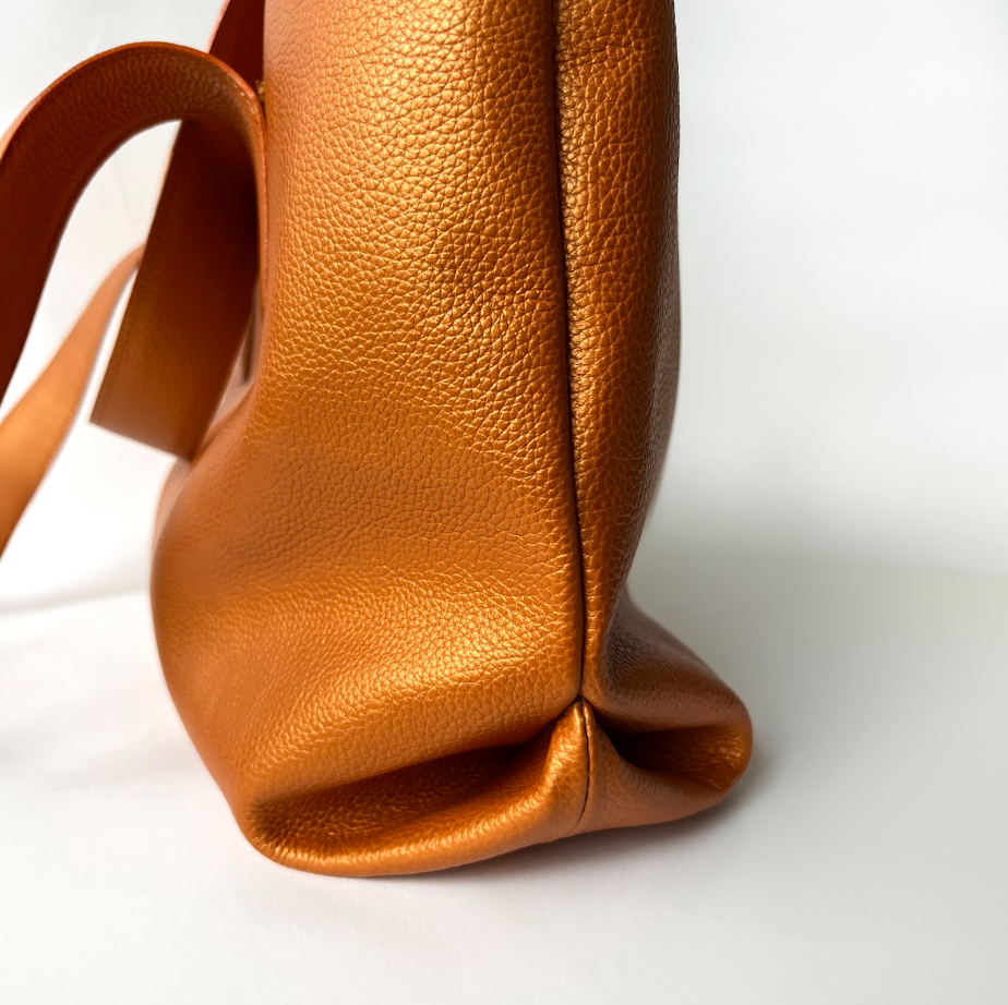 Sac Leila en orange bronzé