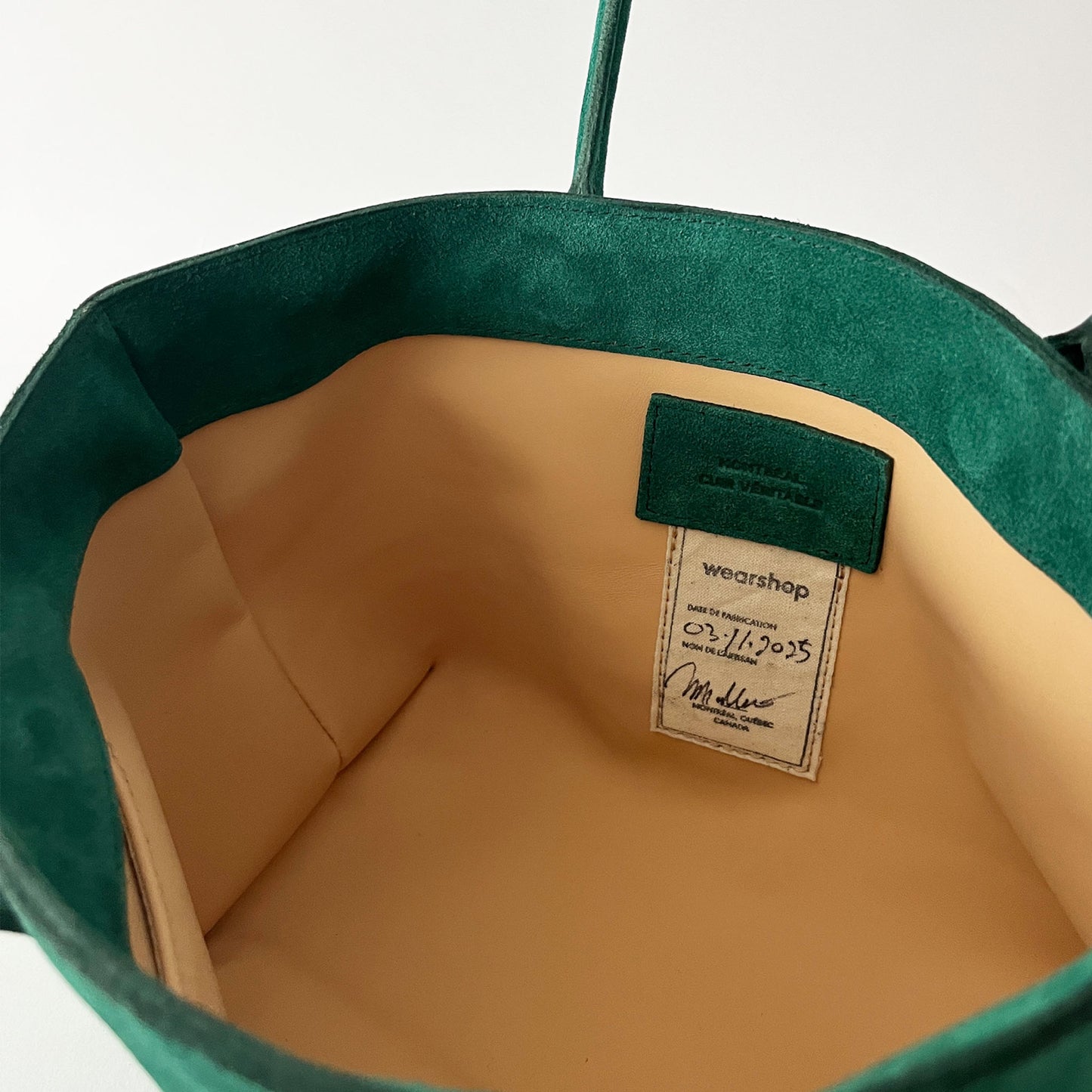 Sac Sophie en suède vert