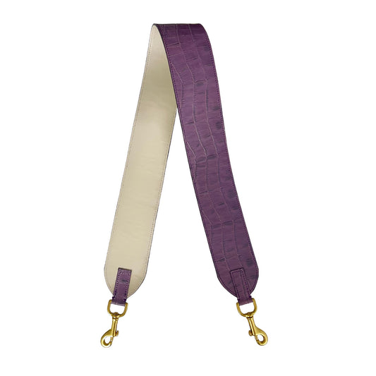 Leather large strap in Purple