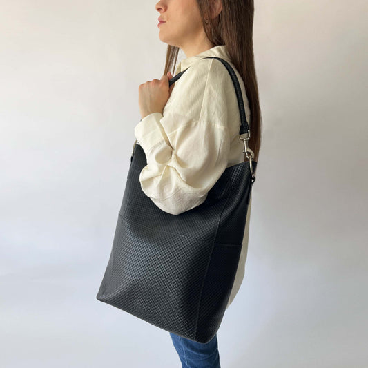 Meletti sac tressé noir