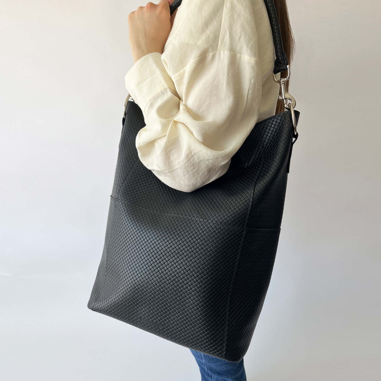 Meletti sac tressé noir