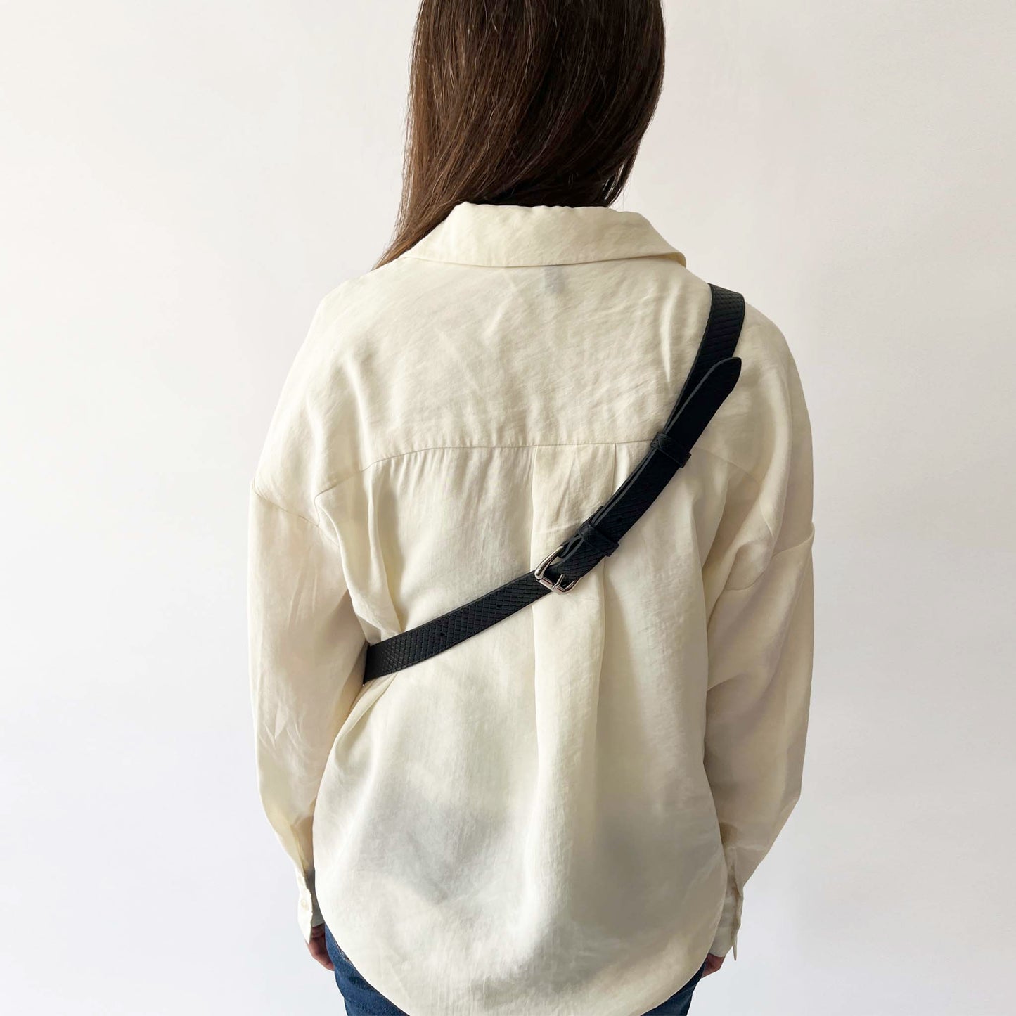 Sac Banane Orti tressé noir
