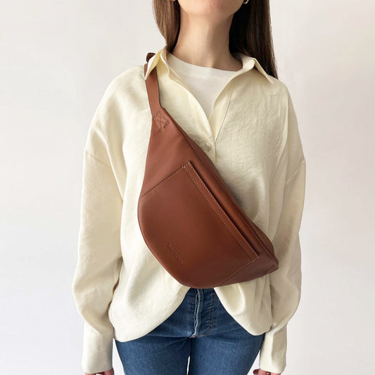Sac Banane Orti cognac