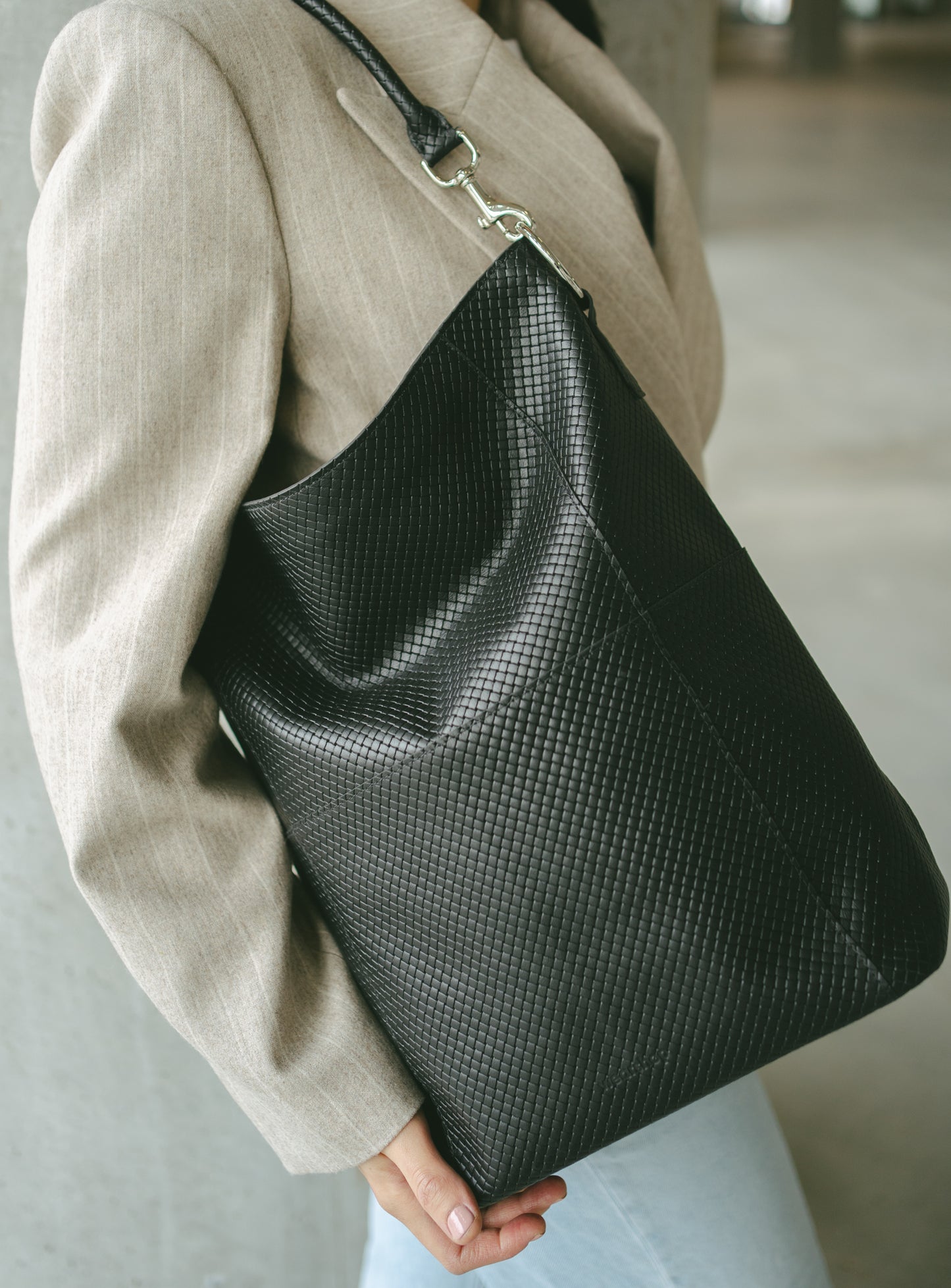 Meletti sac tressé noir