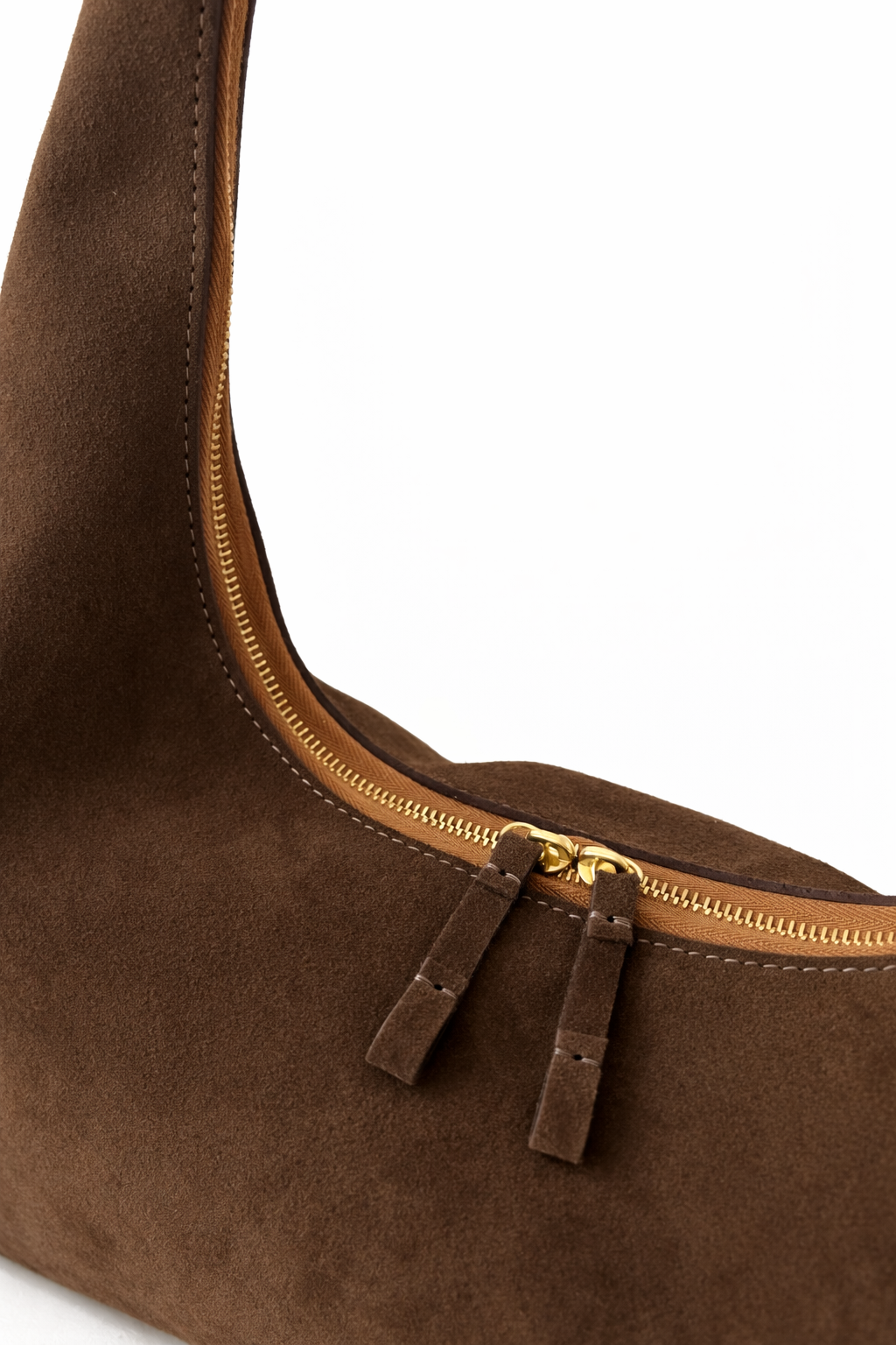 Sac hobo Riviera en suède marron