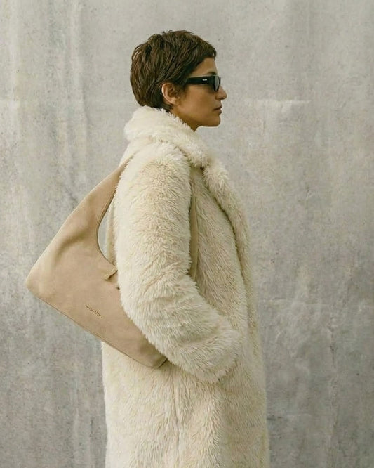  Riviera Hobo en suède crème