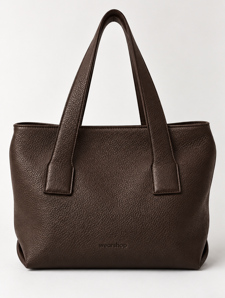 New-Leila Soft Tote Brown