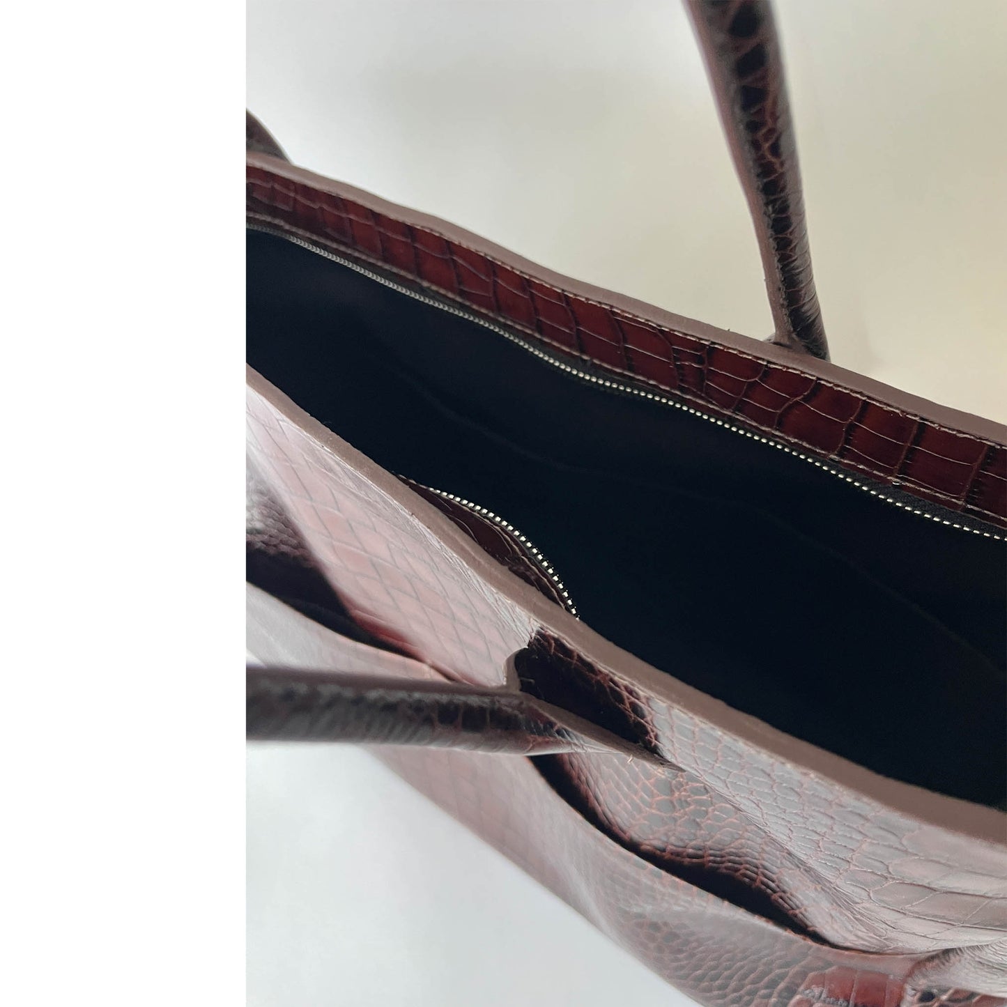 L'Editrice Bag in Brown Croco