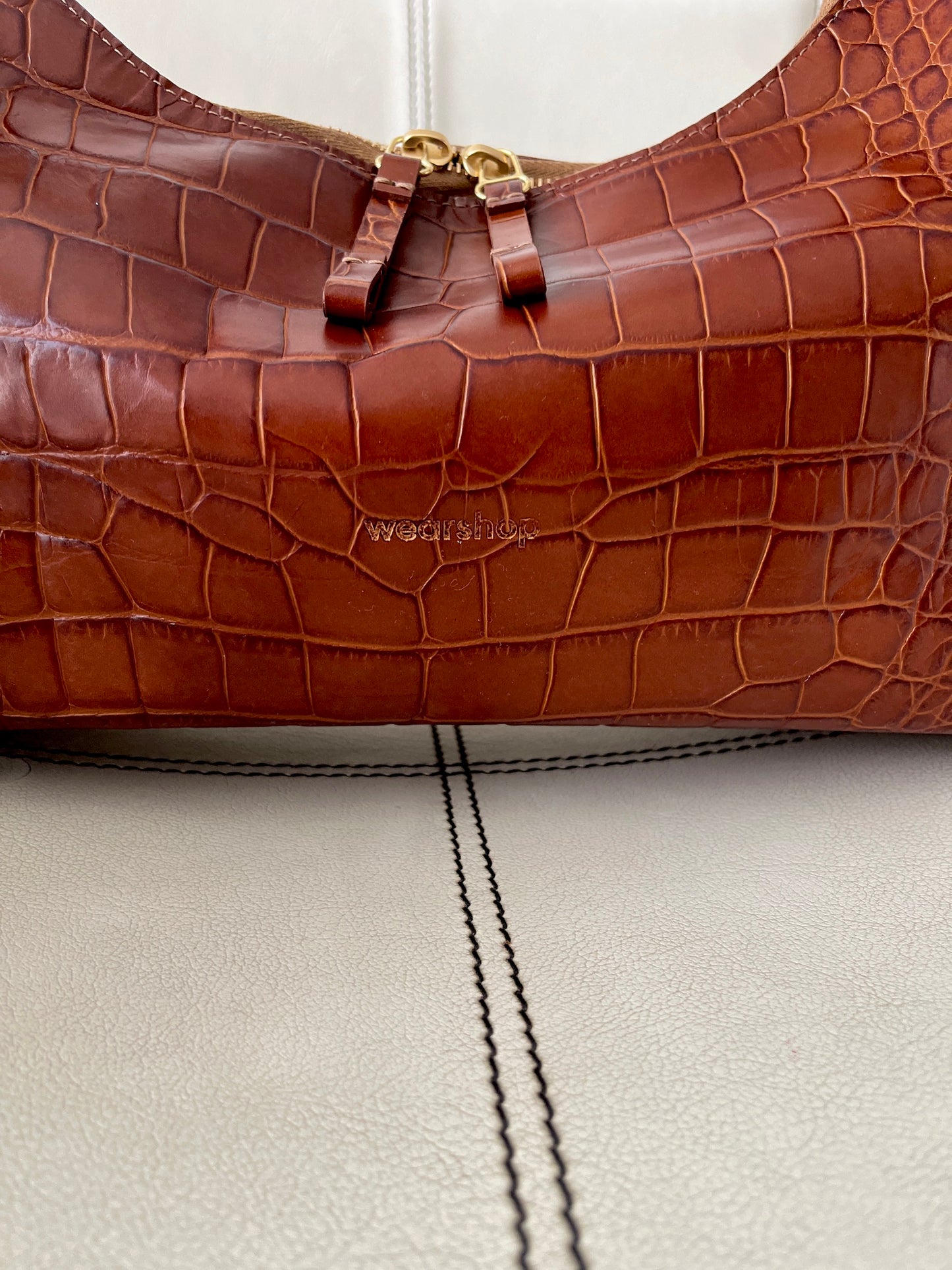 Riviera Shoulder Hobo in Havana Croco