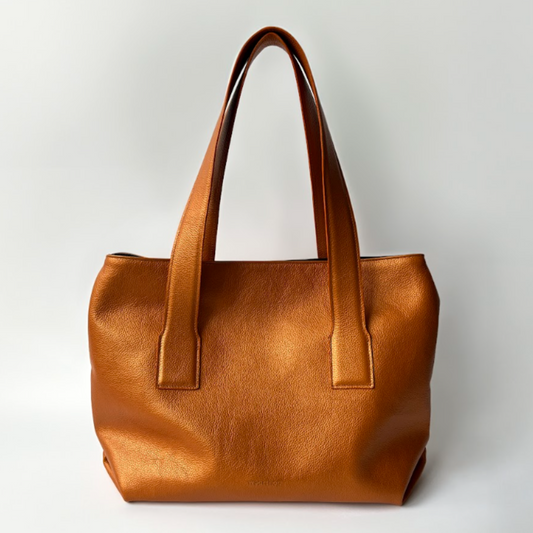 Leila Shoulder Bag in Bronzy Orange