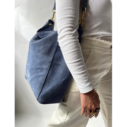 Meletti Suède bleu poudre