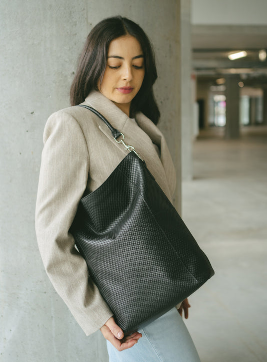 Meletti sac tressé noir