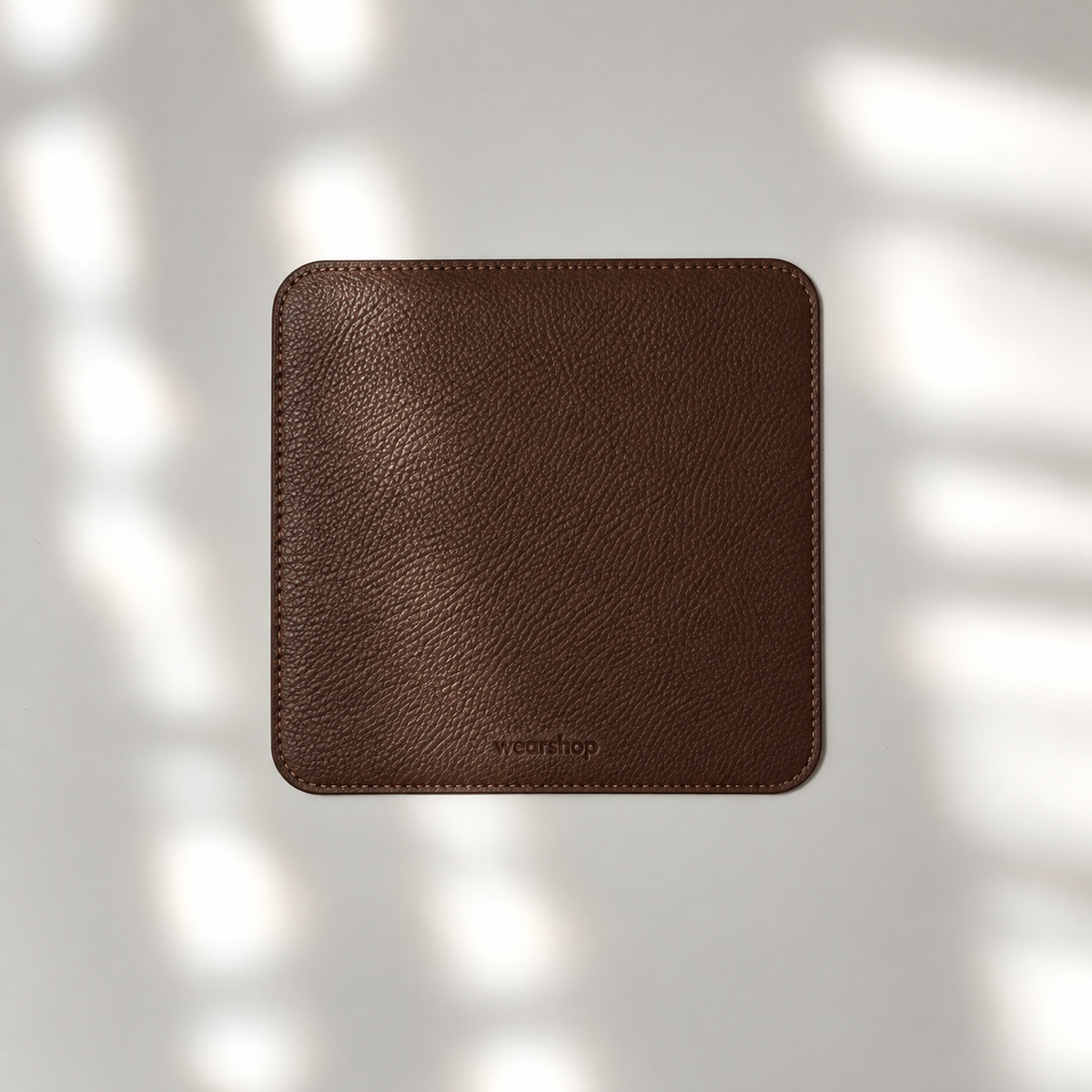 Tapis de souris en cuir en brun