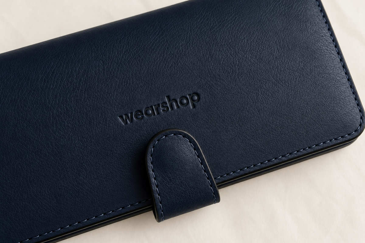 Minimal Continental Wallet in Navy