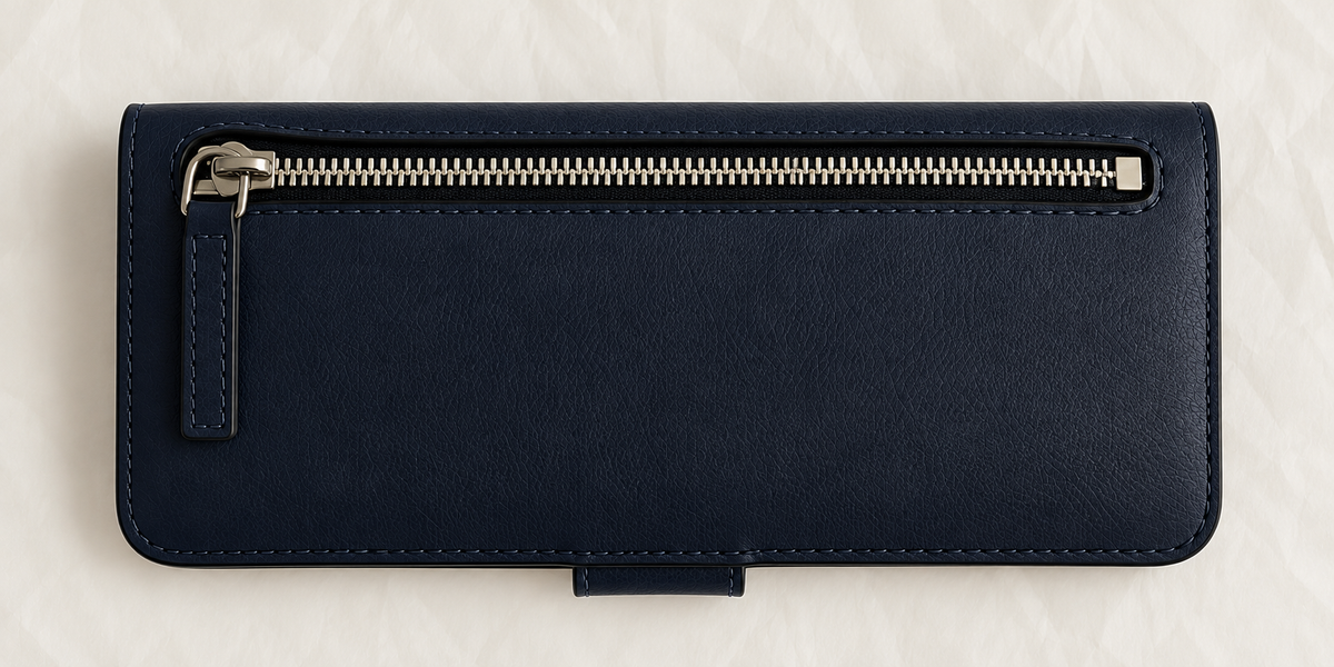 Minimal Continental Wallet in Navy