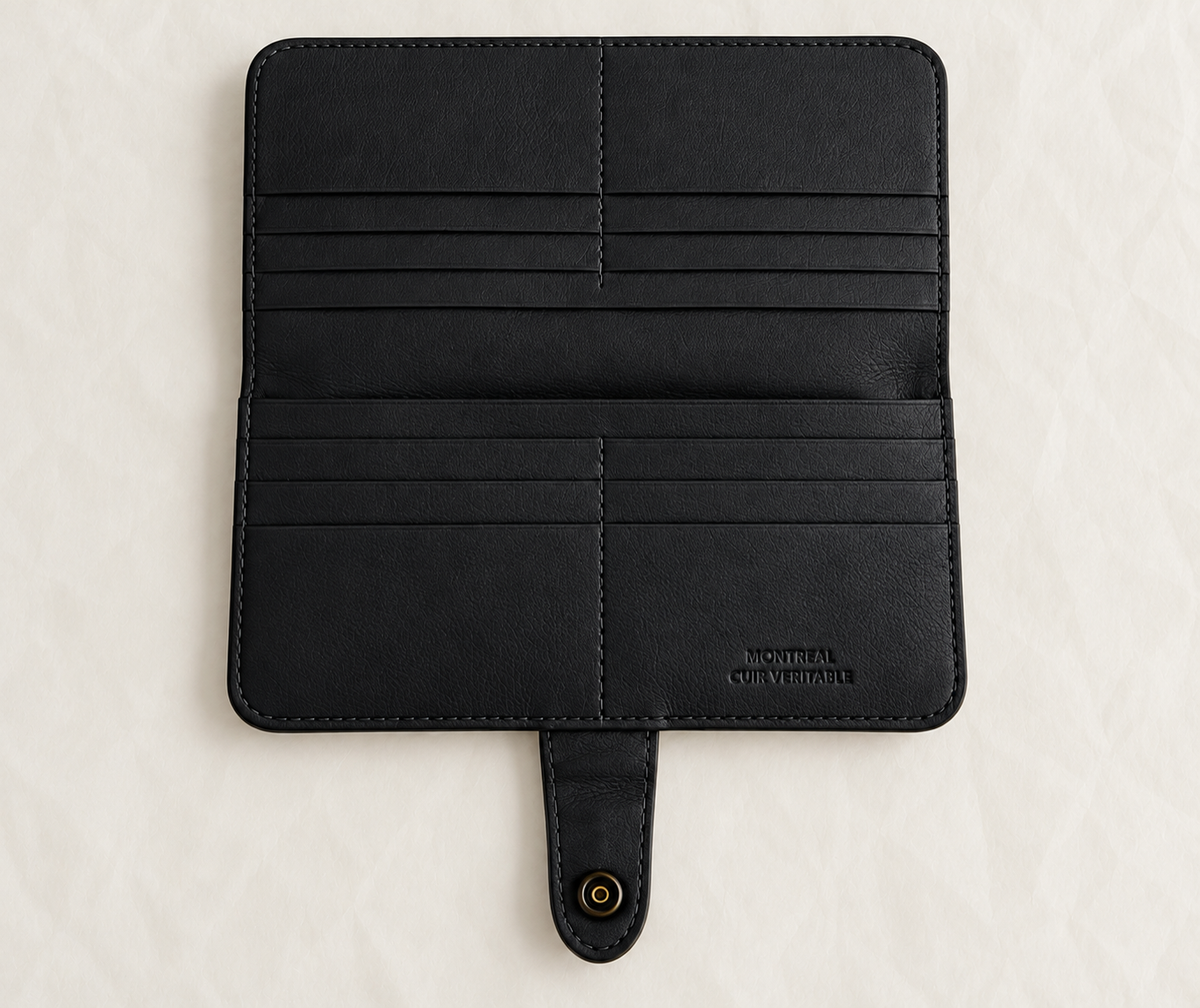 Minimal Continental Wallet in Black