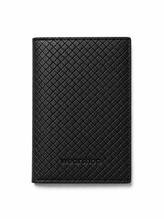 Passport Case in Braided Black