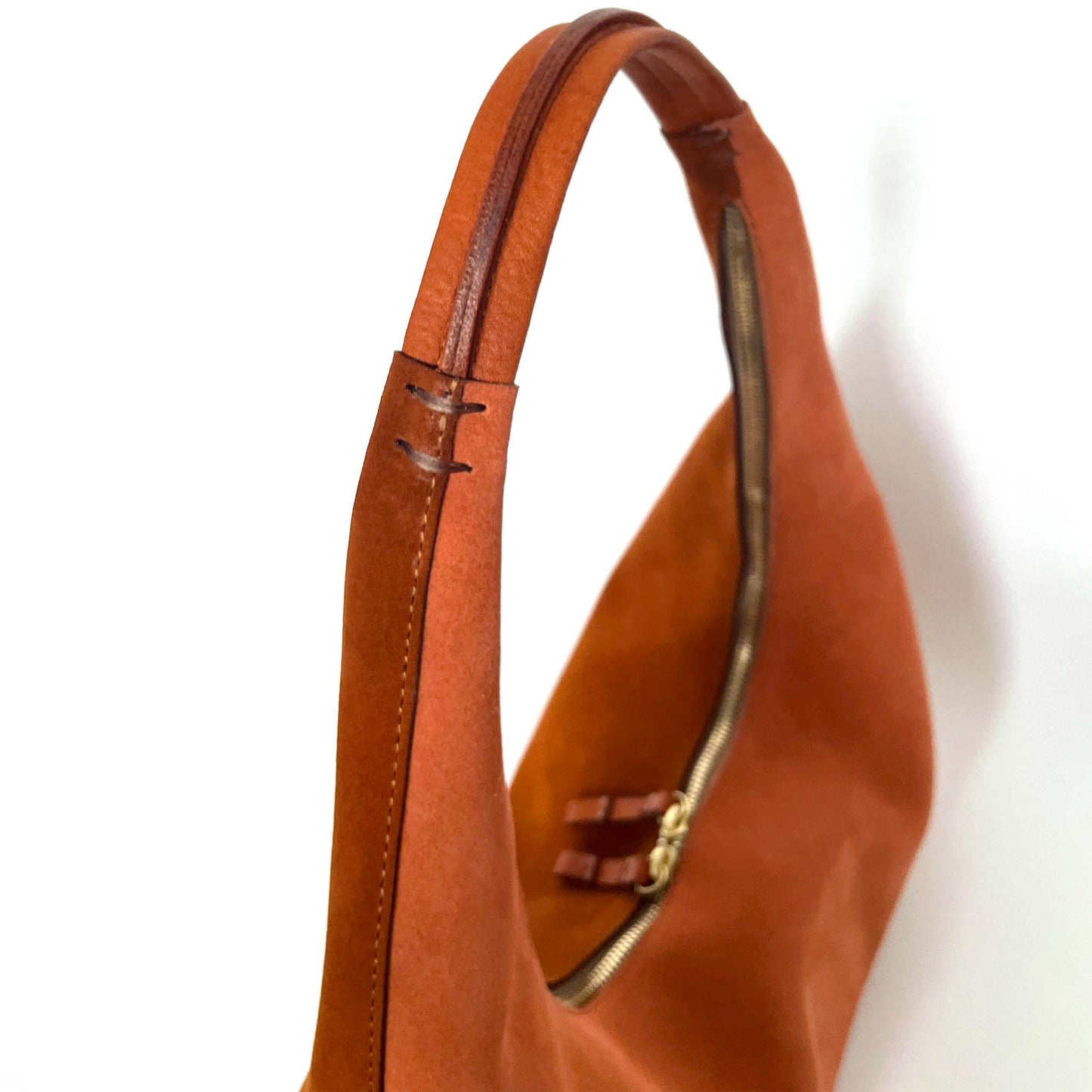 Riviera Shoulder Hobo in combo Rust/Peach