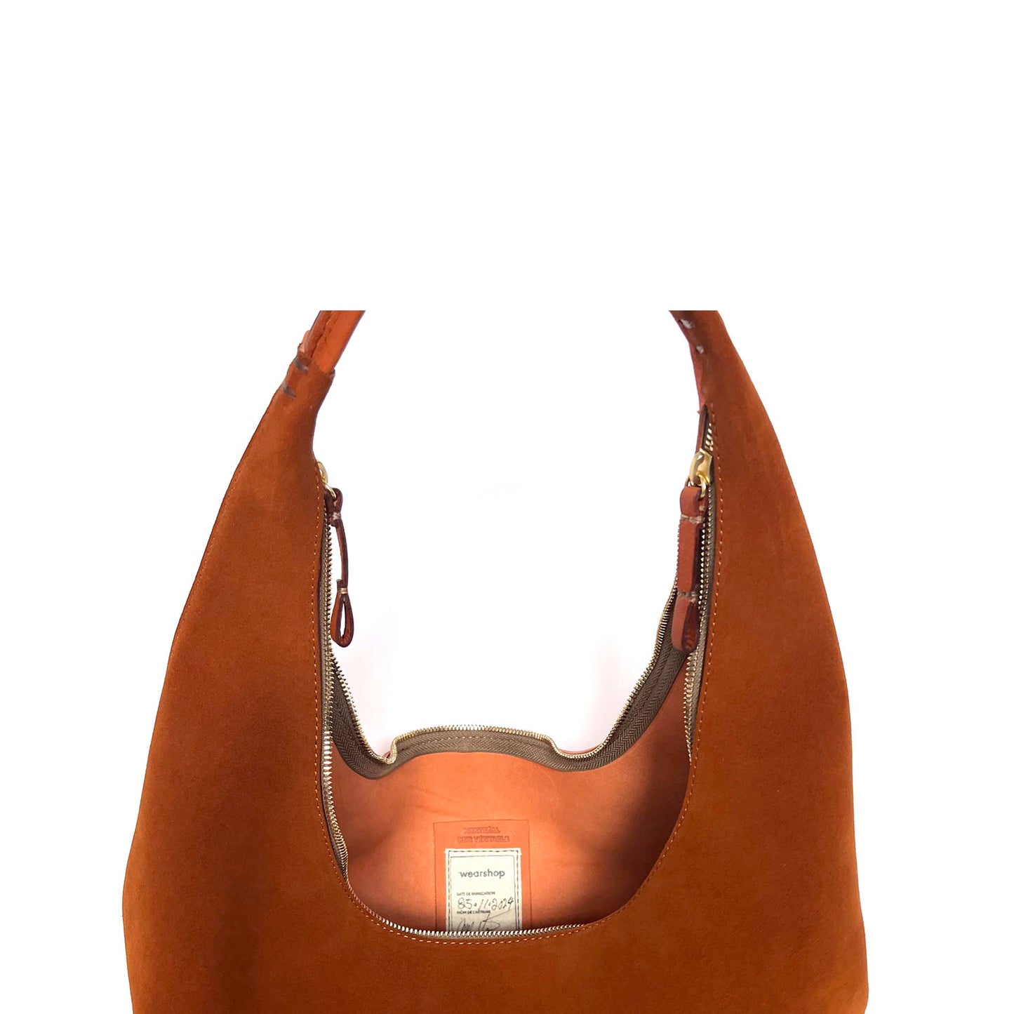 Riviera Shoulder Hobo in combo Rust/Peach