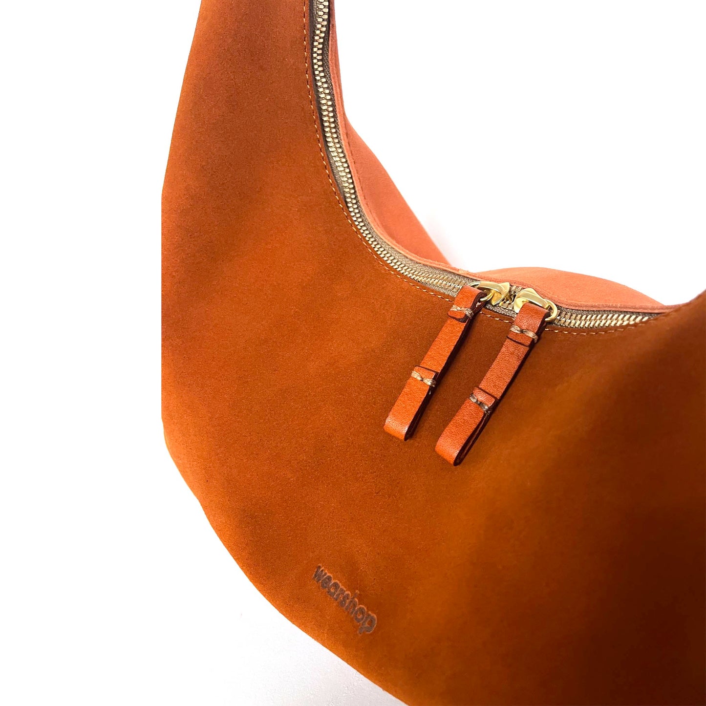 Riviera Shoulder Hobo in combo Rust/Peach