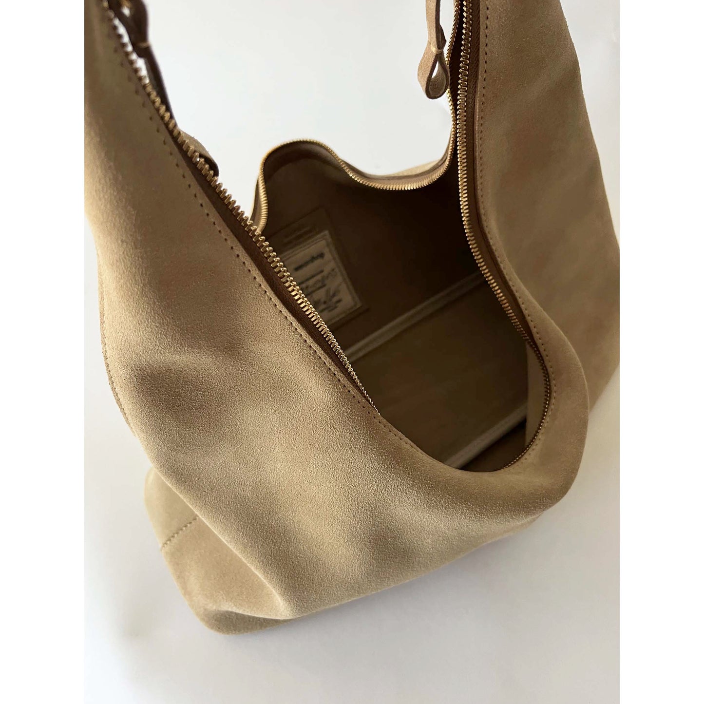  Riviera Hobo en suède crème
