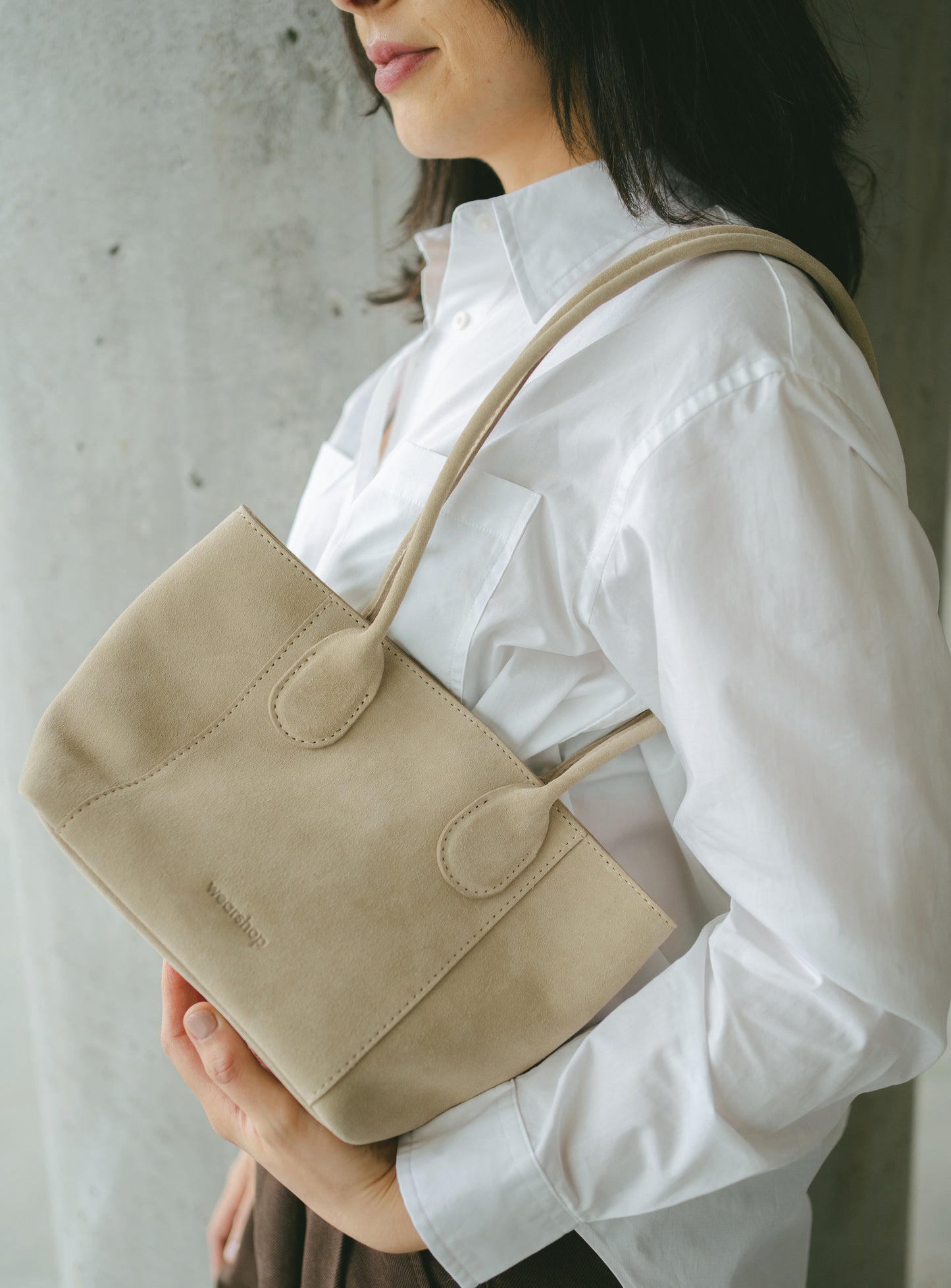 Sac Sophie en suède crème
