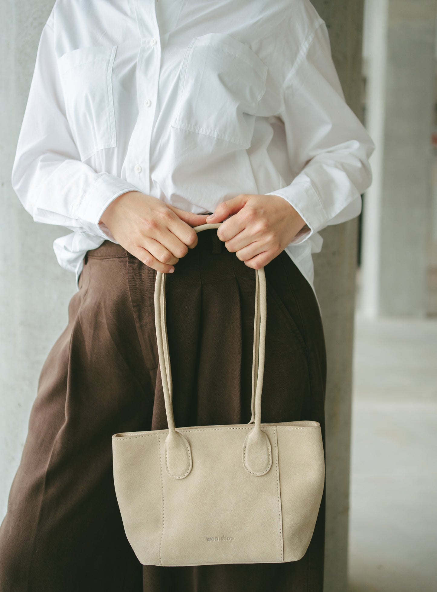 Sac Sophie en suède crème