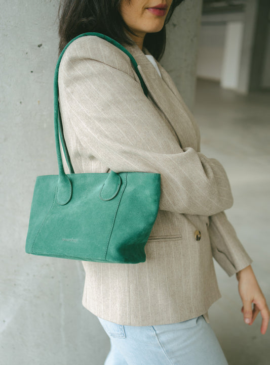 Sac Sophie en suède vert